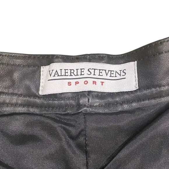 Vintage Valerie Stevens Sport 100% Lambskin Leather High Waisted Pants Women’s 6